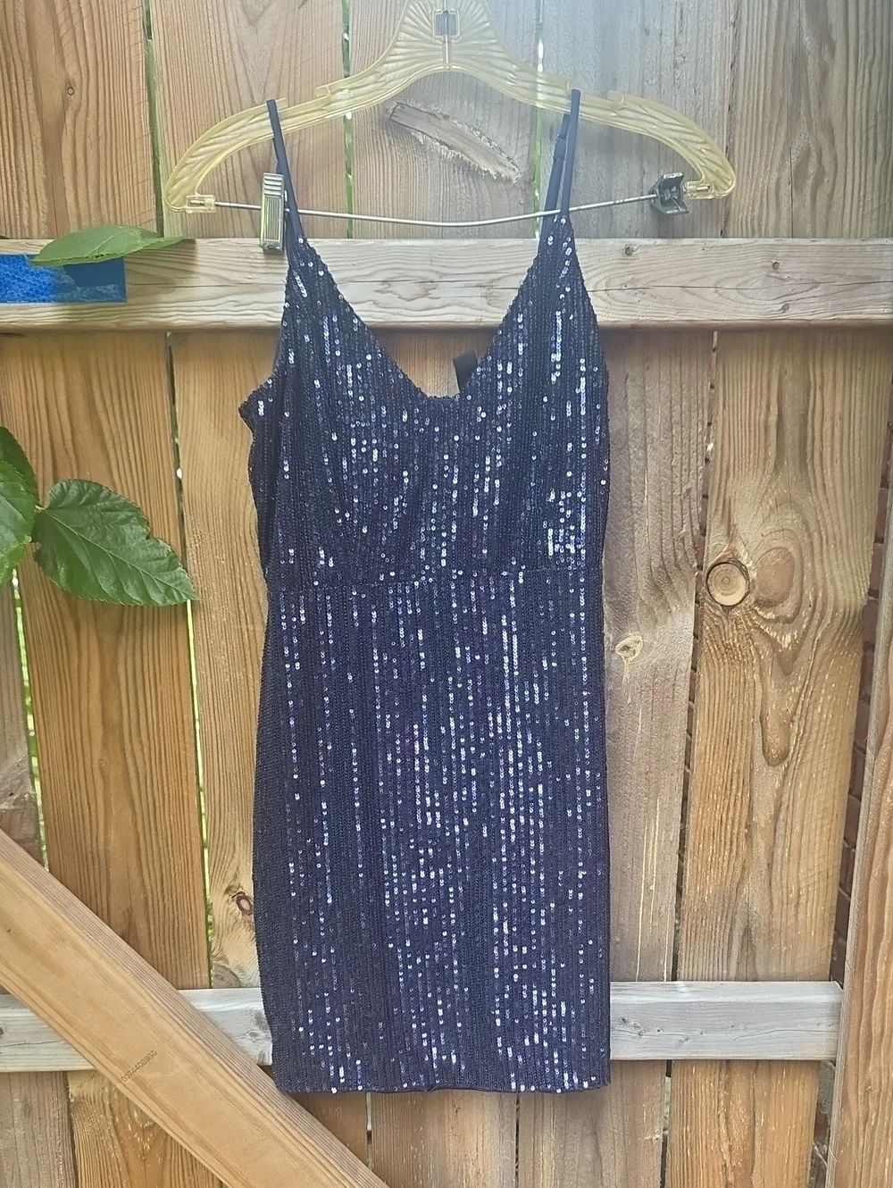Windsor Navy Sequin Mini Slip Dress